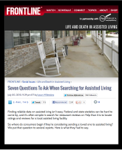 Seven Questions To Ask When Searching for Assisted Living