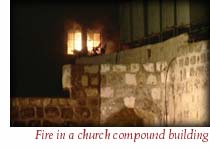 photo of a church fire
