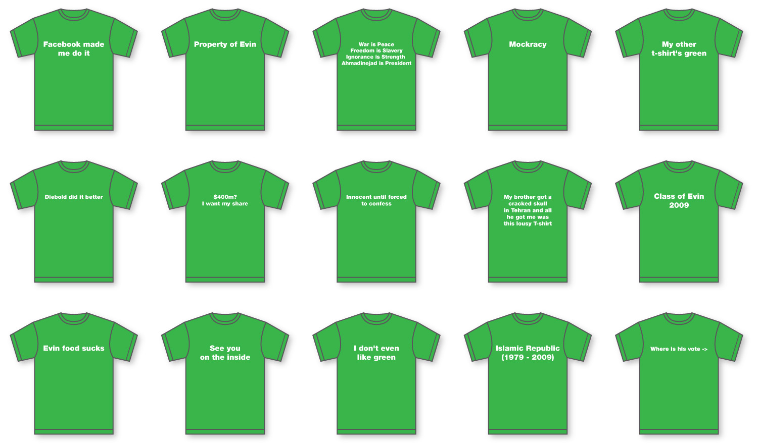 Green t-shirts