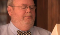Thomas Lynch reads to camera his essay Tract, in which he broaches the topic of his own funeral